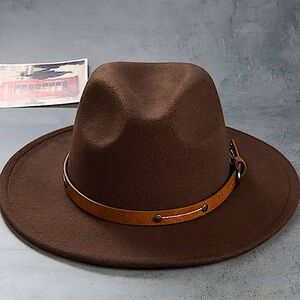 Fedora Brown Hat Unisex Classy Chic Men Women
